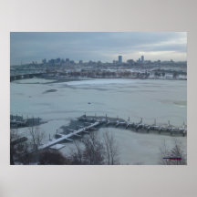 Boston Afternoon Snow Posters