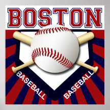 BOSTON BASEBALL POSTER