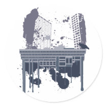 Boston Brutal (blue version) Sticker