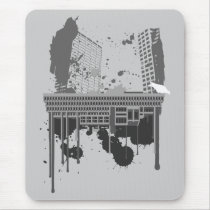 Boston Brutal (grey version) Mouse Pads