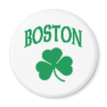 Boston Irish Shamrock Magnet