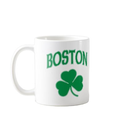 Boston Irish Shamrock Coffee Mugs by irishprideshirts