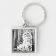 Boston, MA USA, Runner in Foil Boston Marathon Key Chain