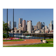 Boston Massachusetts, Harbour & Skyline  Postcard