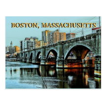 BOSTON, MASSACHUSETTS POSTCARD @MOJISOLA A GBADAMO
