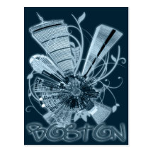 BOSTON MINI PLANET POSTCARD