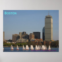 Boston Prudential & Charles River Sailing Poster