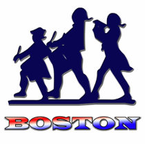 Boston Red White and Blue Photo Cutout