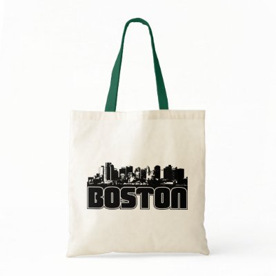 Boston Skyline Tote Bag by TurnRight