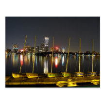Boston skyline post card