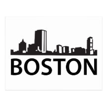 Boston Skyline Postcard
