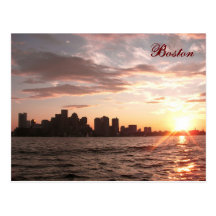 Boston Skyline Postcard