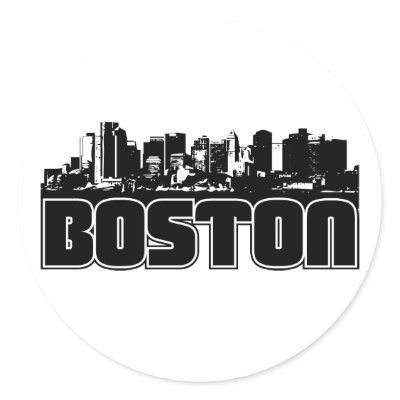 Boston Skyline Stickers by TurnRight