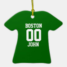 Boston Sports Jersey Christmas Ornaments