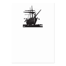 Boston Tea Party Raiders Retro Business Card Template