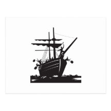 Boston Tea Party Raiders Retro Postcards