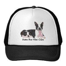 Boston Terrier Breast Cancer Hat