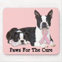 Boston Terrier Breast Cancer Mousepad
