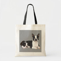 Boston Terrier Buddies Tote Bag bags