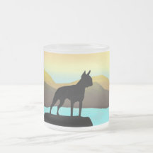Boston Terrier By The Sea Coffee Mug