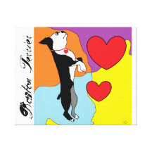 Boston Terrier Canvas Art Canvas Print