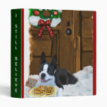 Boston Terrier Christmas Gifts 3 Ring Binders