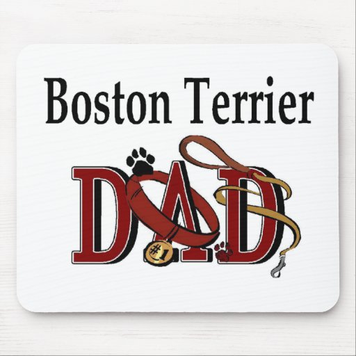 Boston Terrier Dad Gifts Mouse Mats