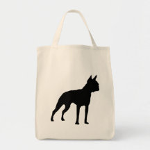 Boston Terrier Dog Gifts (black) Canvas Bags