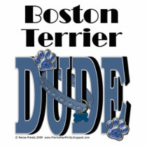 Boston Terrier DUDE Cut Out