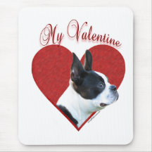 Boston Terrier mon Valentine Tapis De Souris
