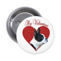 Boston Terrier My Valentine - Button