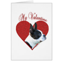 Boston Terrier My Valentine cards