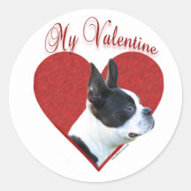 Boston Terrier My Valentine - Sticker