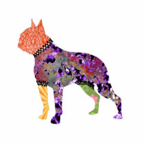 Boston Terrier Patchwork Pet Jewellery Pin
