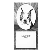 Boston Terrier Personalized Photo Card