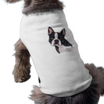 Boston Terrier Portrait Dog T-Shirt