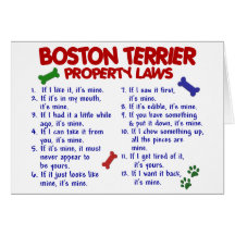 Boston Terrier Property Laws 2 Cards