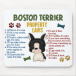 Boston Terrier Property Laws 4 Mouse Pads