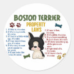 Boston Terrier Property Laws 4 Sticker