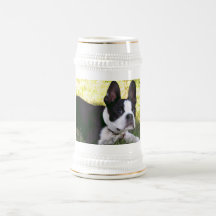 Boston Terrier Pup Beer Stein Coffee Mugs