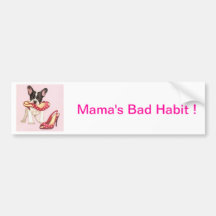 Boston Terrier Puppy With Shoes Bumper Sticker