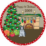 Boston Terrier Puppys 1st Christmas Ornament 09 photo sculptures