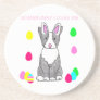 Boston Terrier Somebunny Loves Me Coaster
