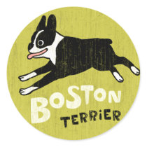 Boston Terrier Round Sticker