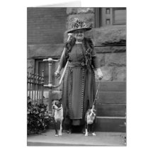 Boston Terriers & 1920s Fashion Card