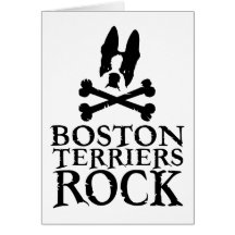 Boston Terriers Rock Cards