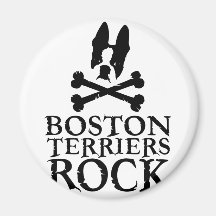 Boston Terriers Rock Magnets