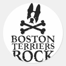 Boston Terriers Rock Sticker