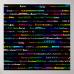 Boston Text Design I Poster