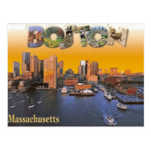 Boston Vintage retro Postcard